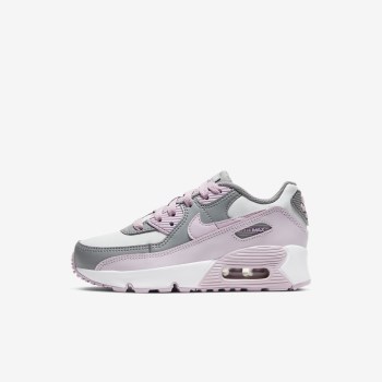 Nike Air Max 90 - Fiatalabb Gyerek Air Max Trainers - Szürke/Fehér